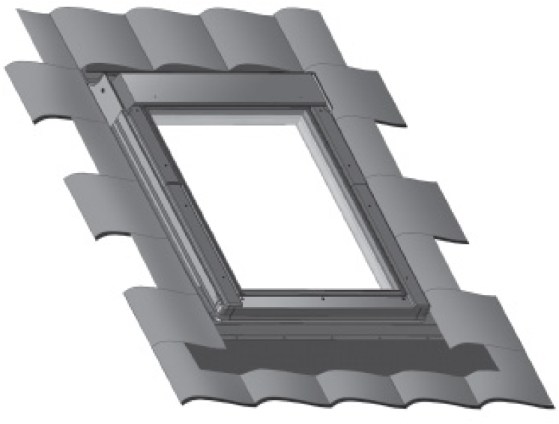 KEYLITE DEEP TILE FLASHING 90-45mm 550 x 980mm DTRF02