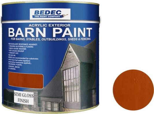 BEDEC SEMI GLOSS BARN PAINT 2.5l MEDIUM OAK BEDE2AK2013/40
