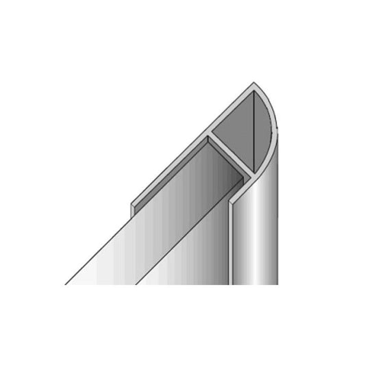 SHOWERWALL MSSWAEENDBSI02500 ALUMINIUM END TRIM 11 x 2450mm BRIGHT SILVER