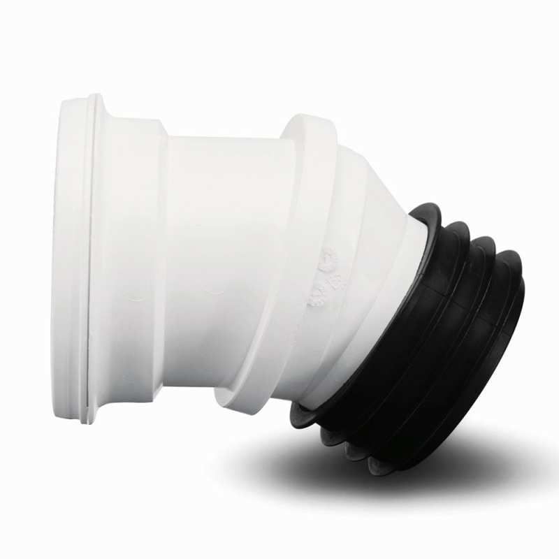 POLYPIPE KWIKFIT SWIVEL PAN CONNECTOR 0-30deg WHITE SK56