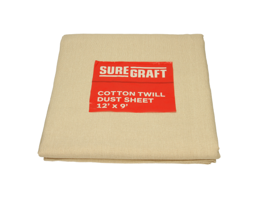 SUREGRAFT COTTON DUST SHEET 3 PK 12X9FT