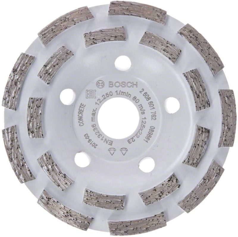 BOSCH 2608601762 DOUBLE ROW DIAMOND GRINDING HEAD EXPERT FOR CONCRETE 5 x 22.23 x 125mm