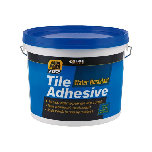 Everbuild 702 Water Resistant Tile Adhesive 14Kg RES10
