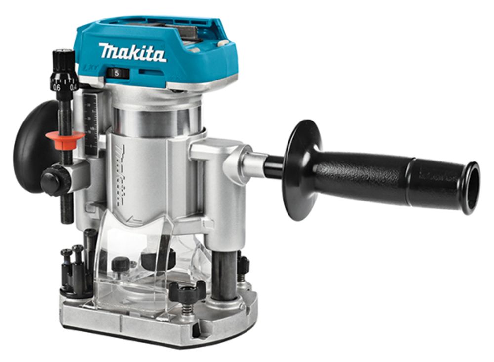 MAKITA DRT50ZJX3 18V BRUSHLESS ROUTER TRIMMER KIT (BODY ONLY) WITH PLUNGE BASES