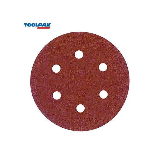 TOOLPAK VELOUR BACKED SANDING DISC 150mm (PK10) 240 GRIT VDP150E