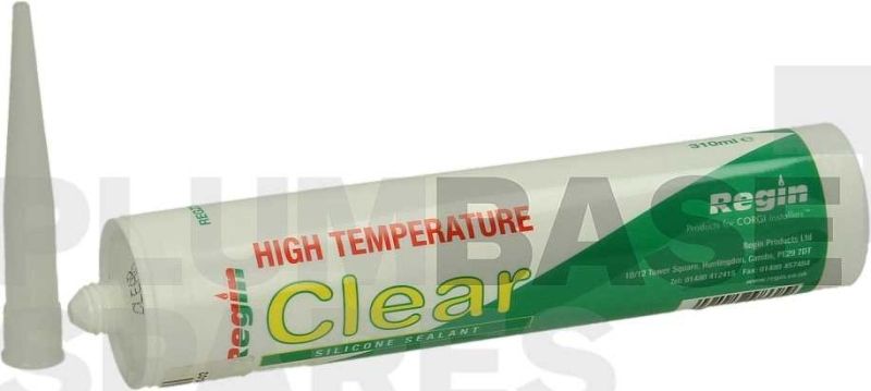 REGIN HIGH TEMPRATURE SILICONE SEALANT 310ml CLEAR REGZ36