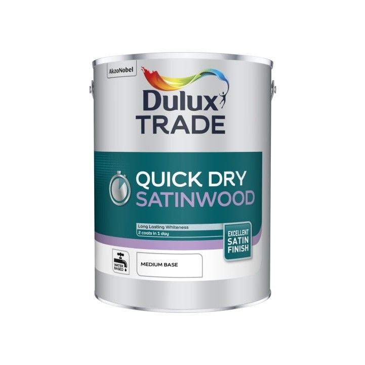 DULUX TRADE QUICK DRY SATINWOOD BASE 5l MEDIUM 5220065