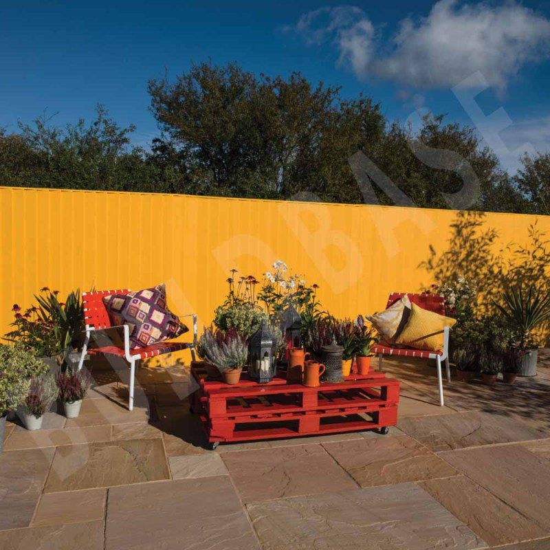 BRADSTONE NATURAL SANDSTONE PAVING SQUARING OFF KIT FOR 3.3m CIRCLE SUNSET BUFF 07676