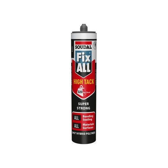 SOUDAL FIX ALL HIGH TACK SEALANT/ADHESIVE 290ml BLACK 101459