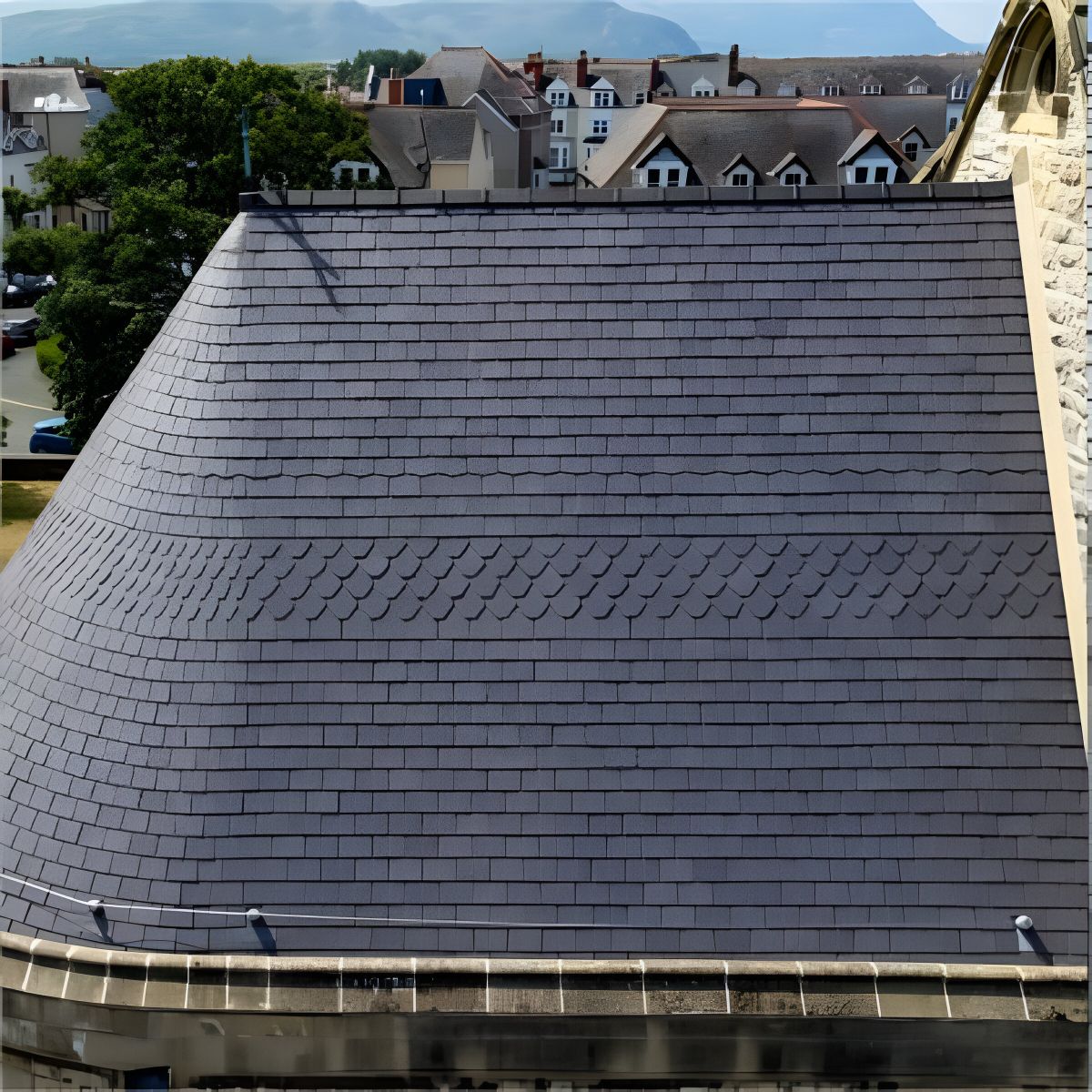 CWT Y BUGAIL CELTIC BLUE GREY ROOFING SLATE 500 x 250mm HOLED AT 90mm HEADLAP