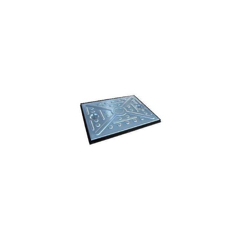 EJ GALV MANHOLE COVER POLY FRAME SINGLE SEAL 600 x 450 x 30mm 5T 51CGP
