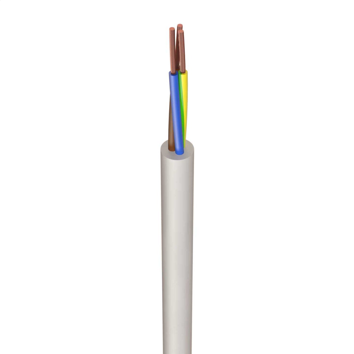 3183Y 1.5mm² PVC Round Flexible Cable White Drum)