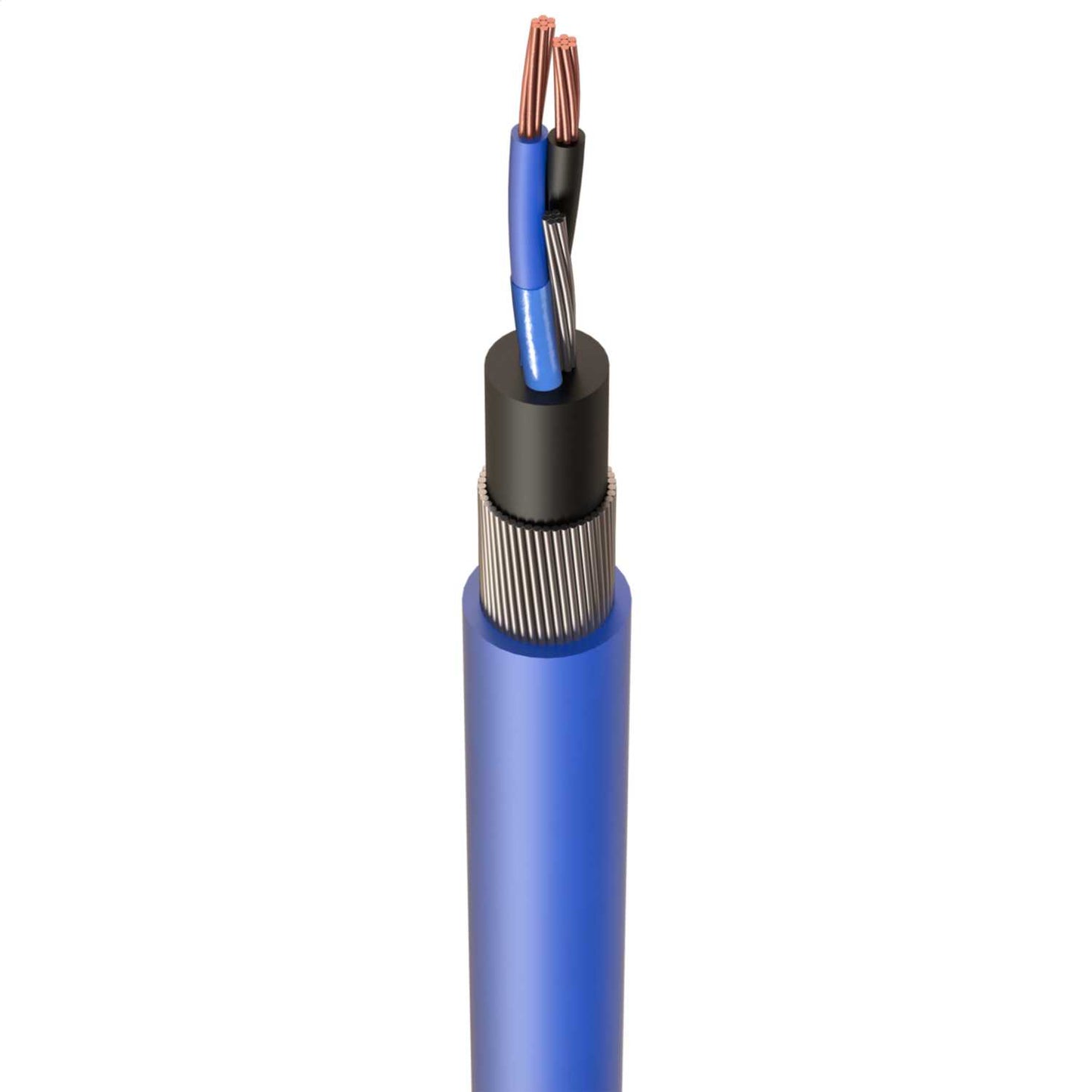 0.75mm² 1 Pair BS5308 Part1 Type2 SWA Blue (Cut Length Sold By The Mtr)