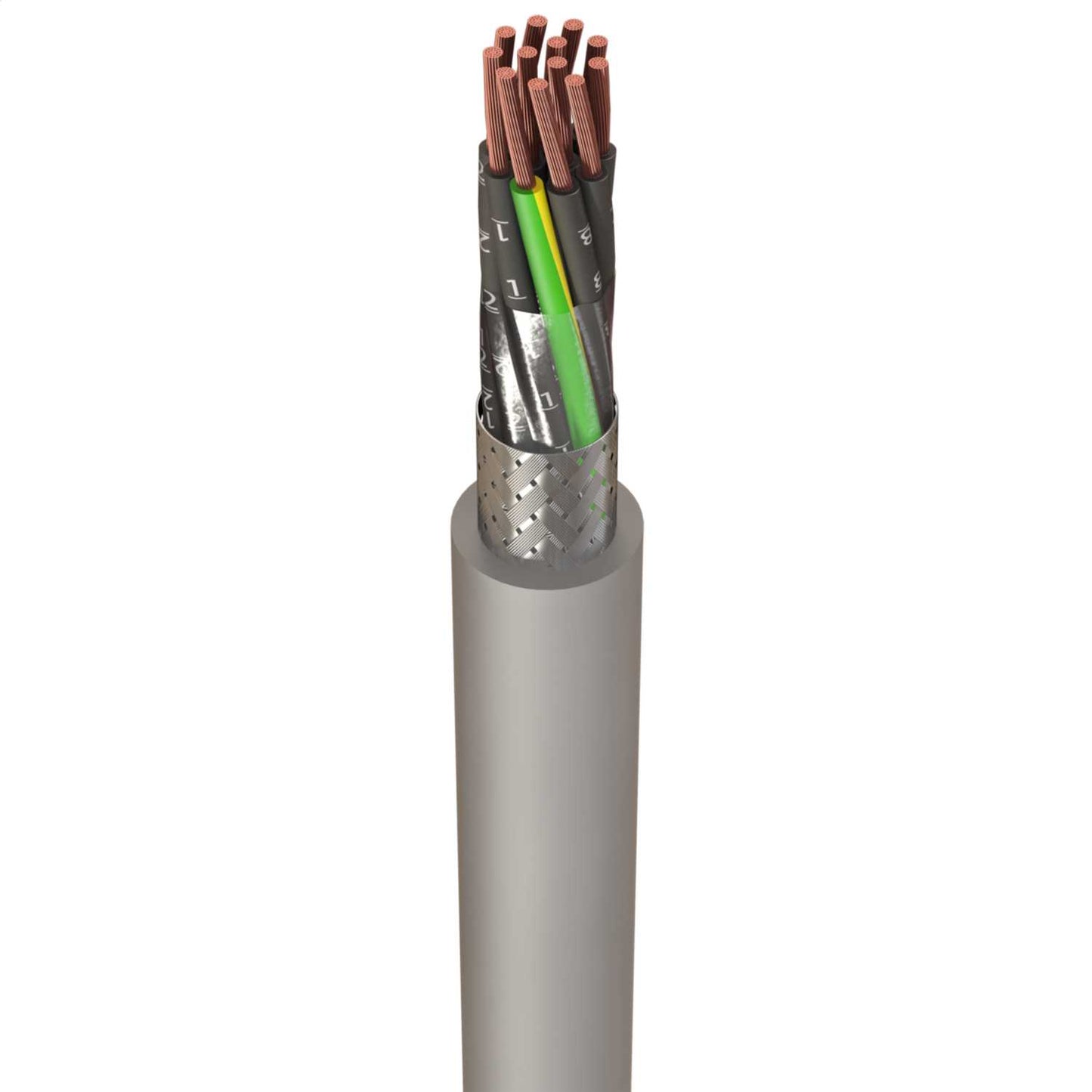 1.5mm² 12 Core CY Control Flexible Cable (Cut Length Sold By The Mtr)