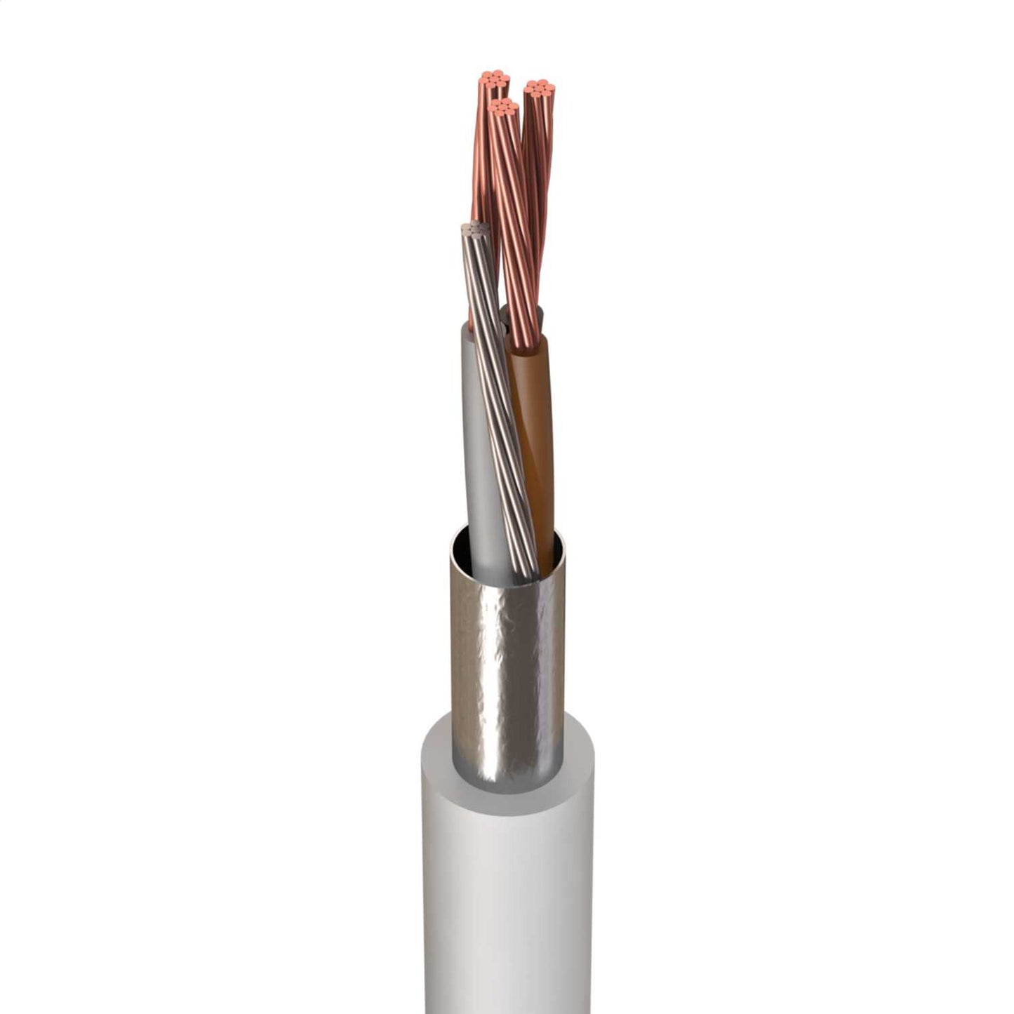 Amokabel Flexishield 1.5mm² 3 Core Shielded Lsoh Cable White (100m Drum)