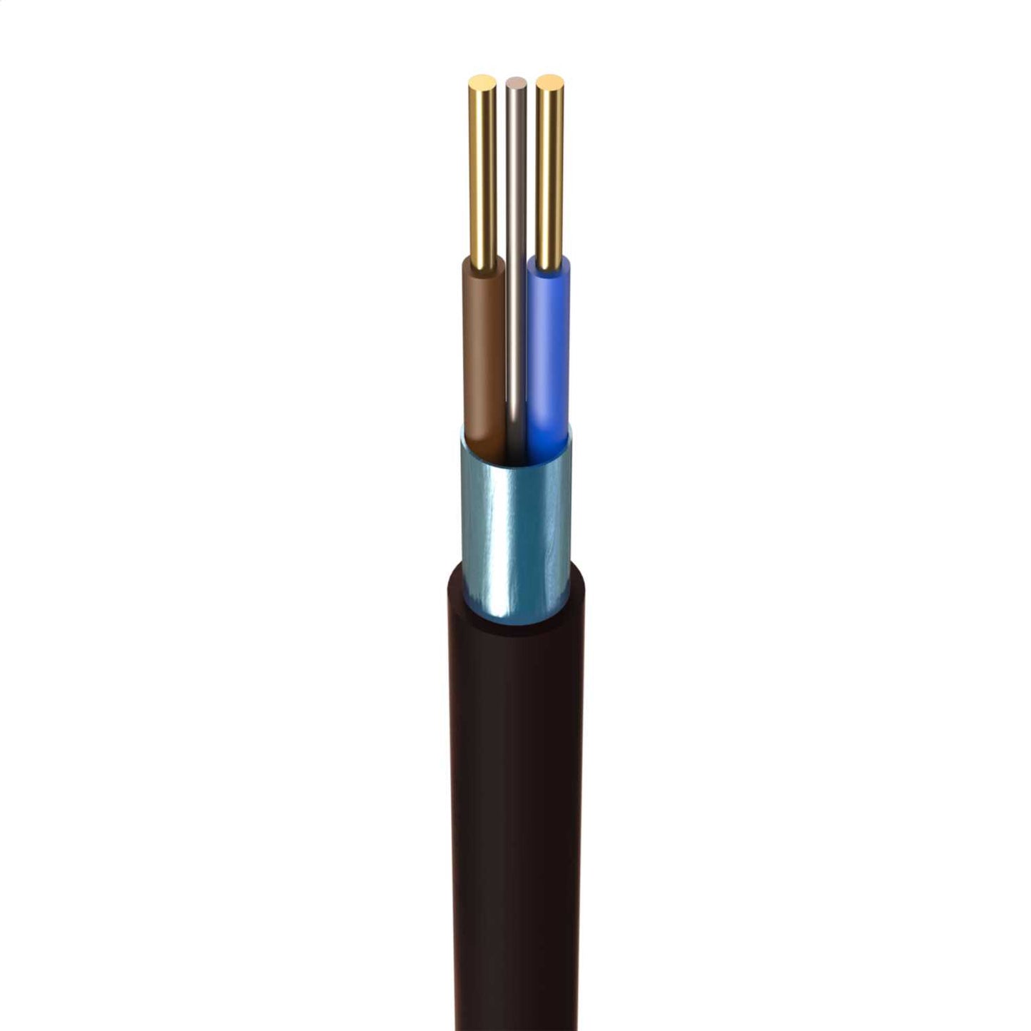 Zeroburn 1.5mm² Fire Performance Cable 2C+E Black (100m Drum)