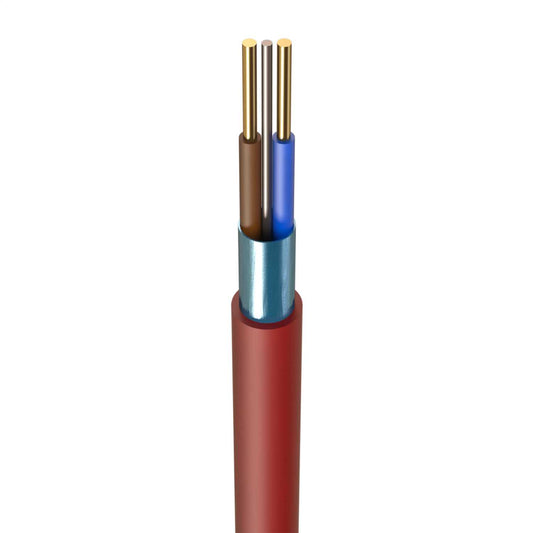 2.5mm² 2C+E BS 7629-1 Enhanced Fire Cable Red (100m Drum)