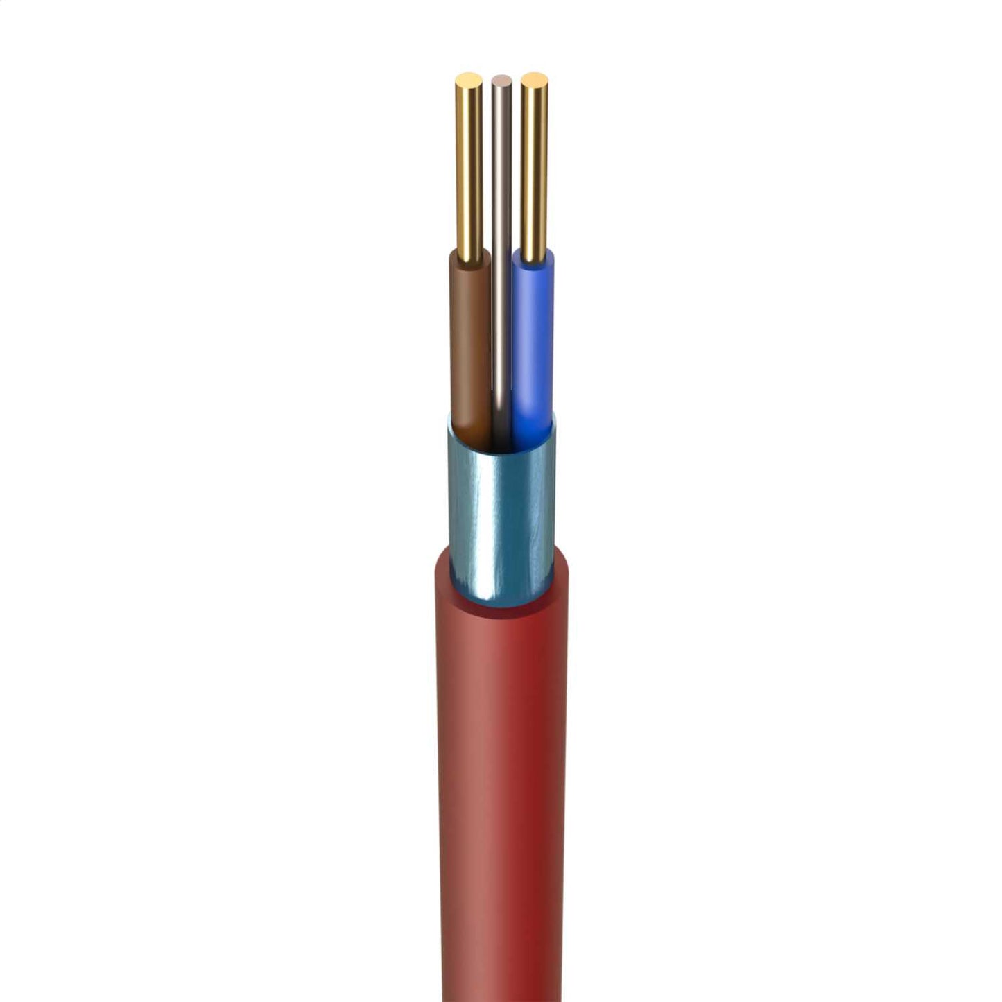 Zeroburn 1.5mm² 2C+E Enhanced Fire Cable Red (500m Drum)