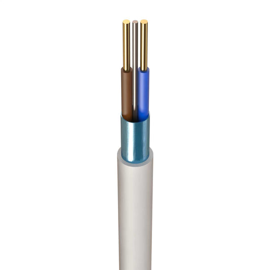 Prysmian 2.5mm² FP200 Gold Fire Cable 2C+E White (Cut Length Sold By The Mtr)