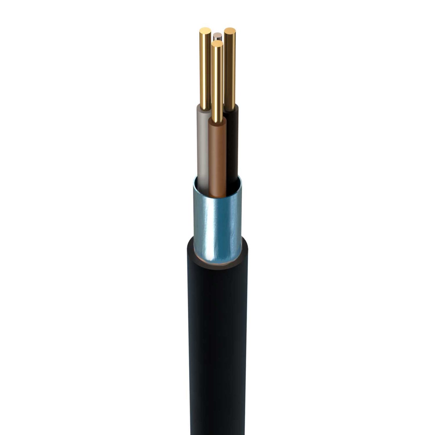 Zeroburn 1.5mm² Fire Cable 3C+E Black (100m Drum)