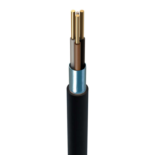 Zeroburn 1.5mm² Fire Cable 3C+E Black (100m Drum)