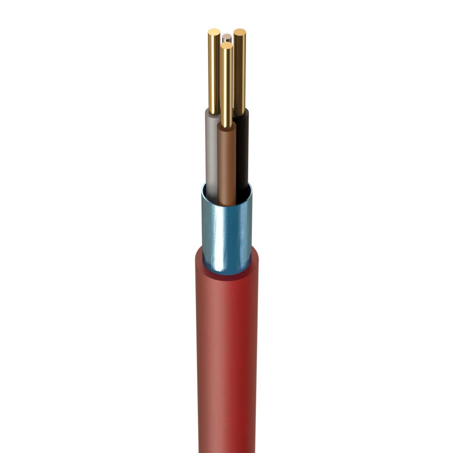 Zeroburn 1.5mm² 3C+E Enhanced Fire Cable Red (100m Drum)
