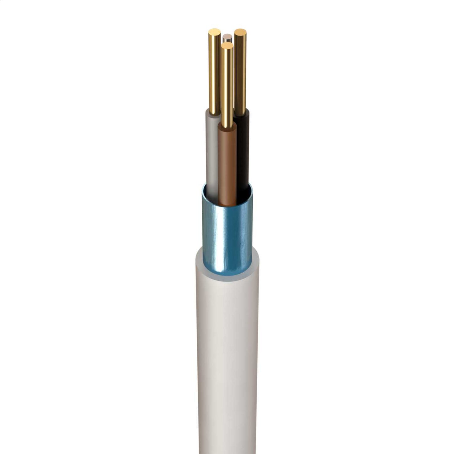 Prysmian 1.5mm² FP200 Gold Fire Cable 3C+E White (Cut Length Sold By The Mtr)
