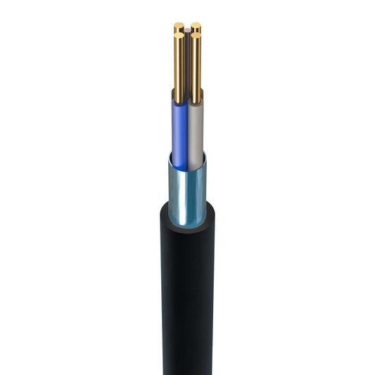 Zeroburn 1.5mm² Fire Cable 4C+E Black (100m Drum)
