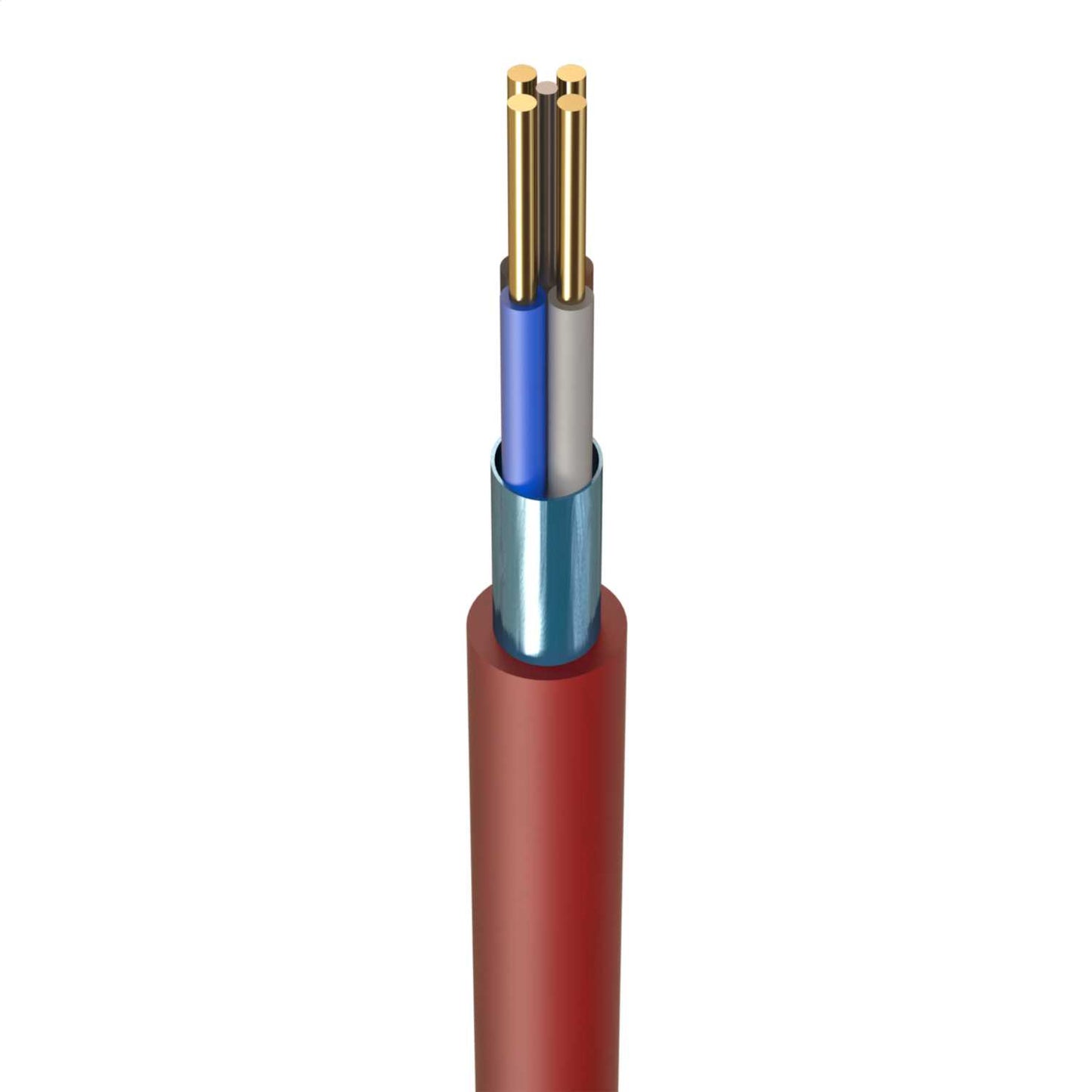 Zeroburn 1.5mm² 4C+E Enhanced Fire Cable Red (100m Drum)
