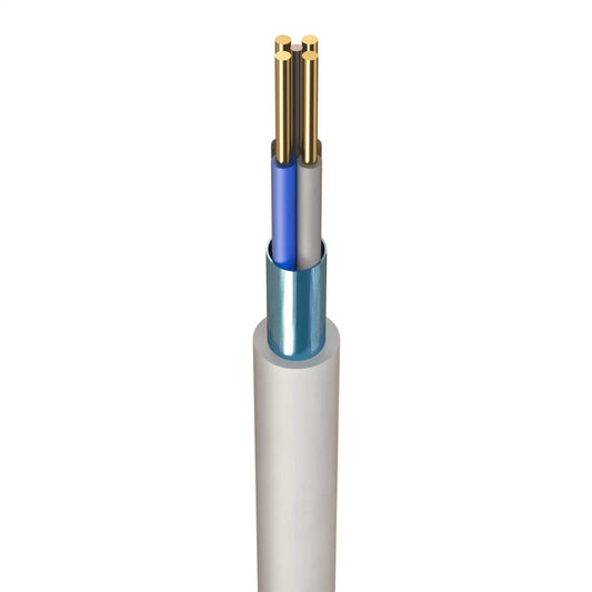 Prysmian 1.5mm² FP Plus Enhanced Fire Cable 4C+E White (100m Drum)