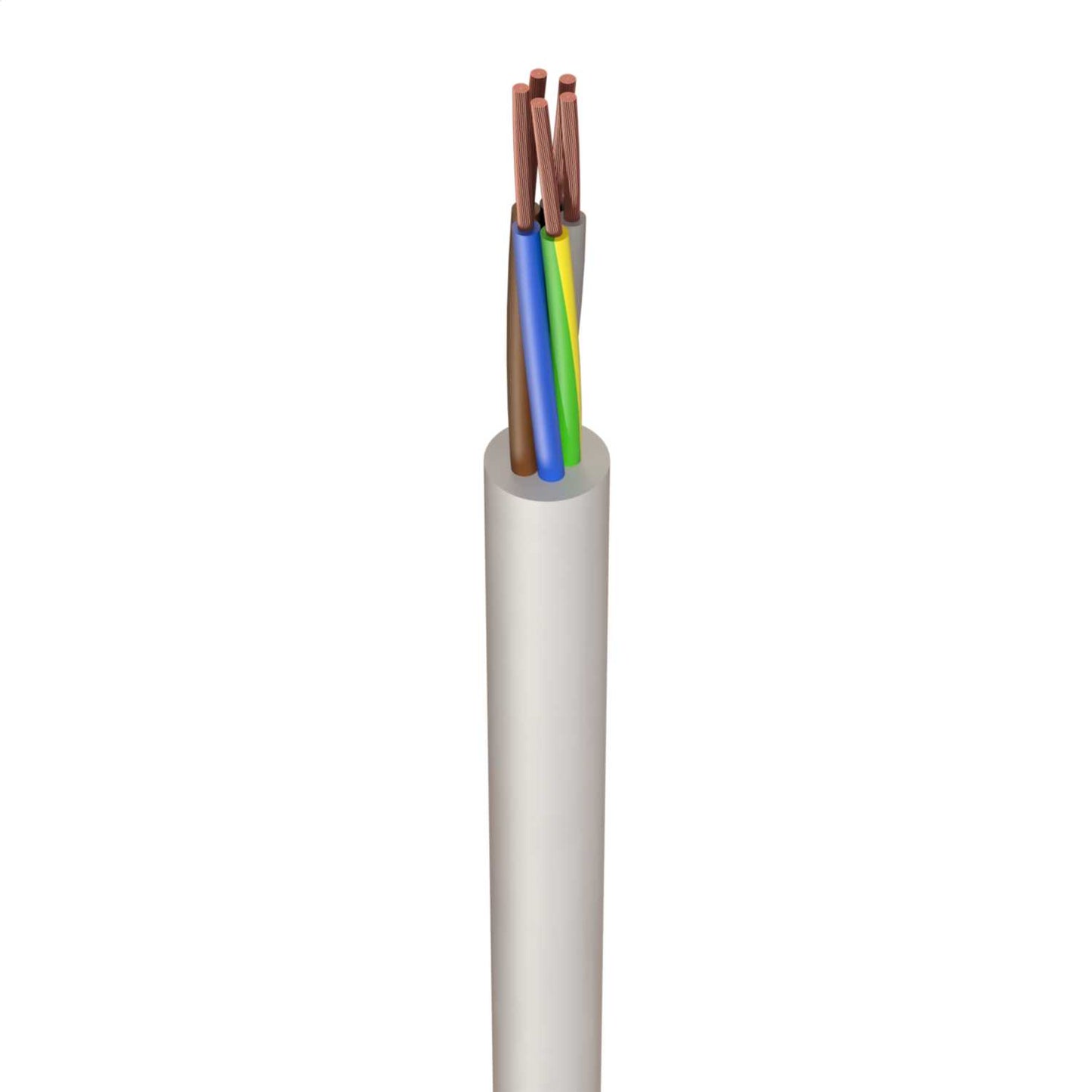 3185Y 2.5mm² PVC Round Flexible Cable White (100m Drum)