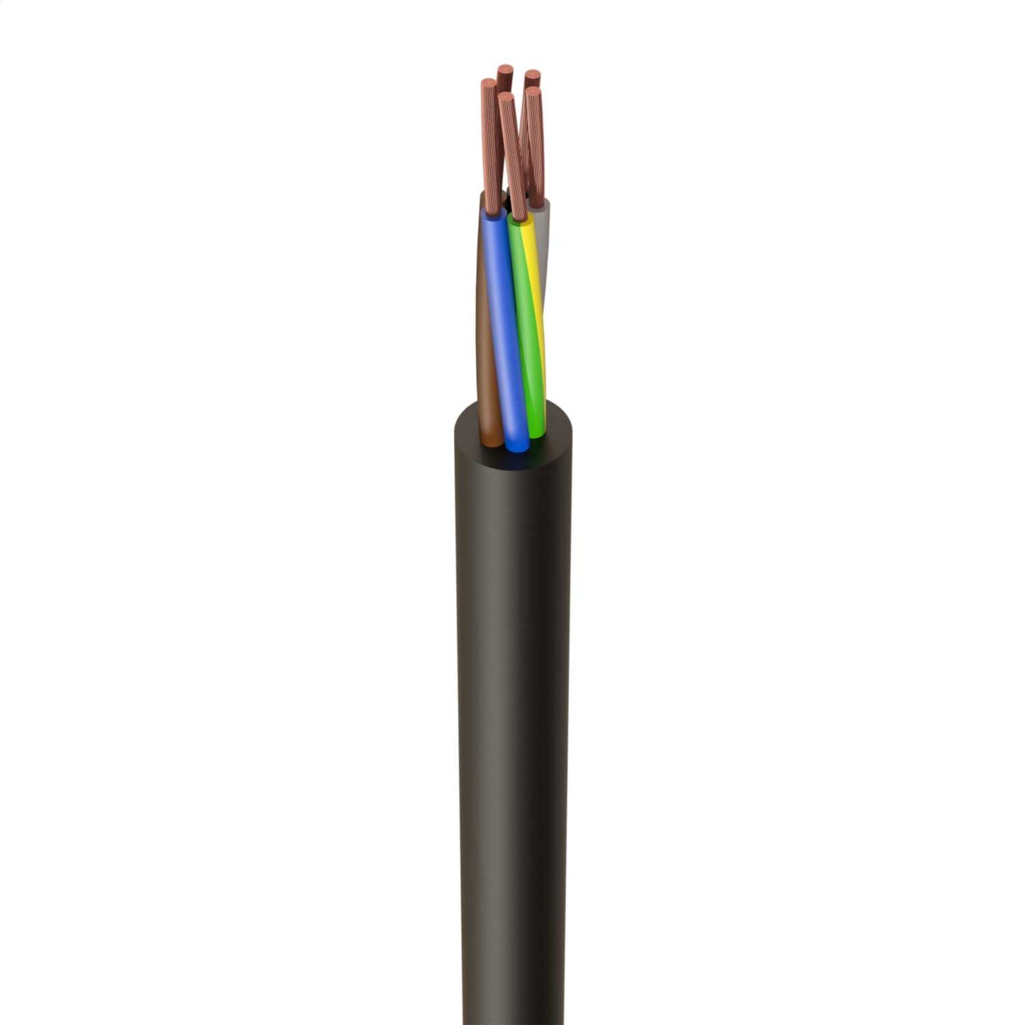 3185Y 2.5mm² PVC Round Flexible Cable Black (100m Drum)
