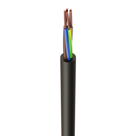 3185Y 1.5mm² PVC Round Flexible Cable Black (50m Drum)