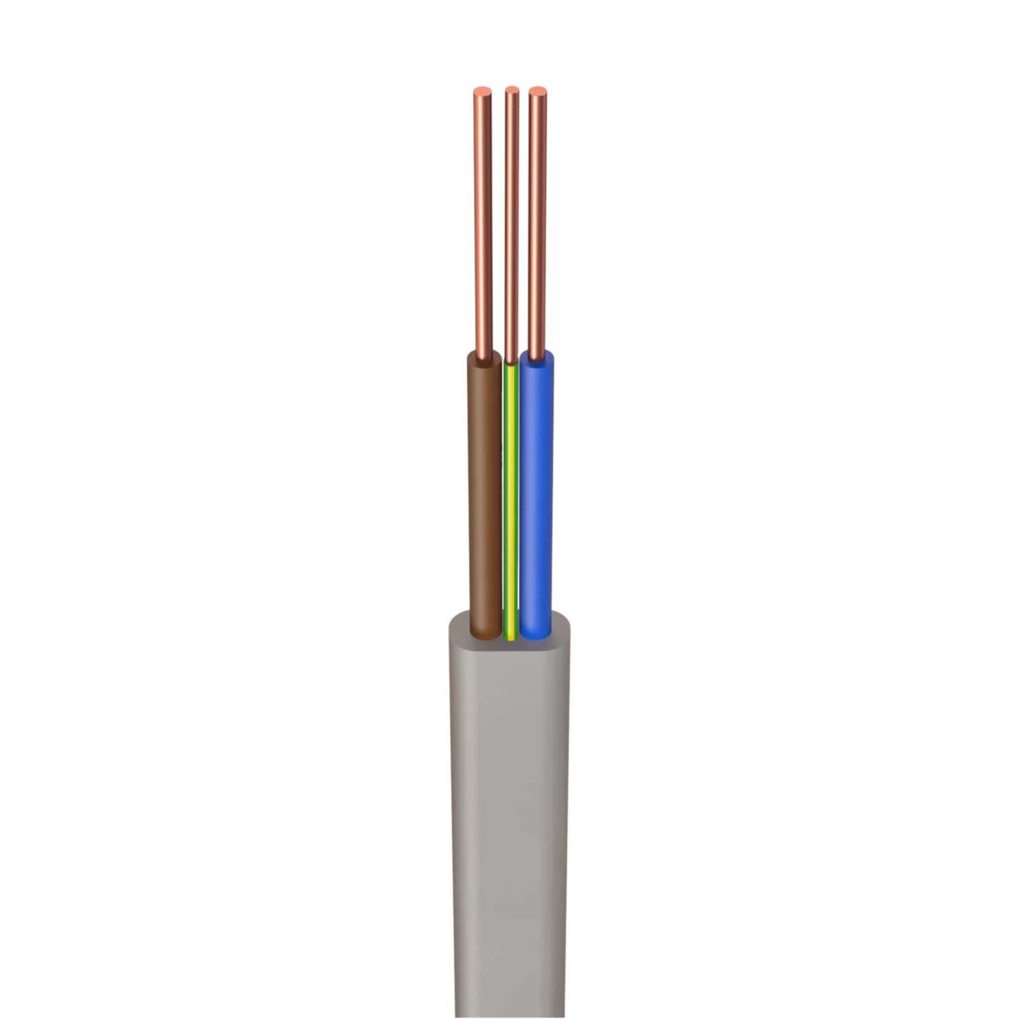 Jayearth H6242Y 1.5mm² PVC Twin and Insulated Earth Cable Grey (100m Drum)