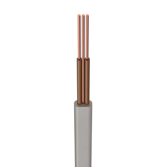 H6242Y 1.0mm² PVC Twin and Earth Cable 2 Brn Cores Grey (50m Drum)