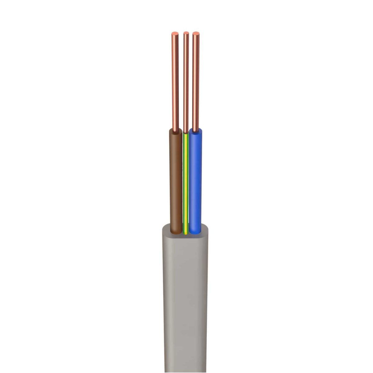Jayearth H6242Y 4mm² PVC Twin and Insulated Earth Cable Grey (100m Drum)