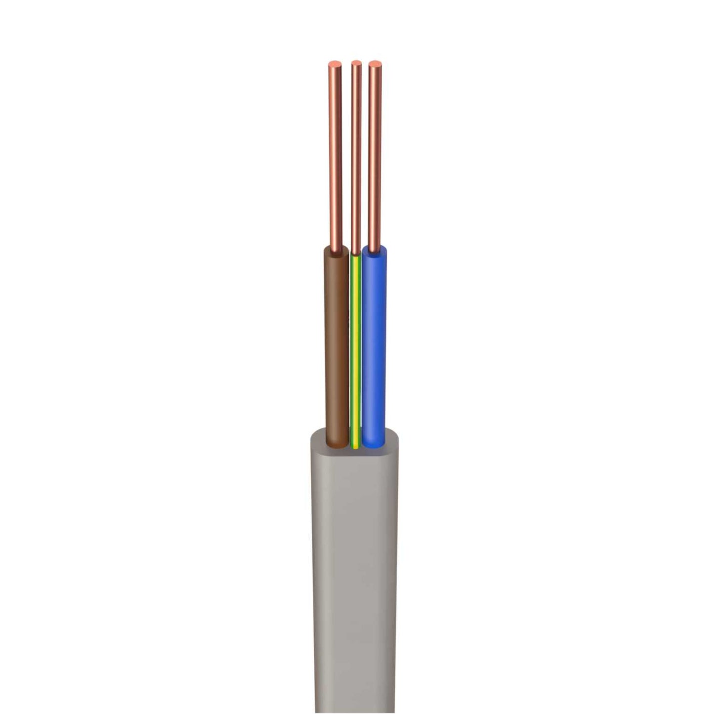 Jayearth H6242Y 6mm² PVC Twin and Insulated Earth Cable Grey (50m Drum)