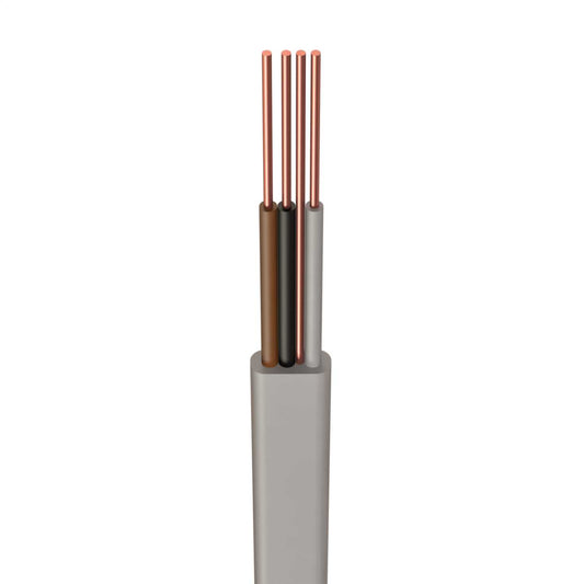 H6243Y 1.0mm² PVC 3 Core and Earth Cable Grey (50m Drum)