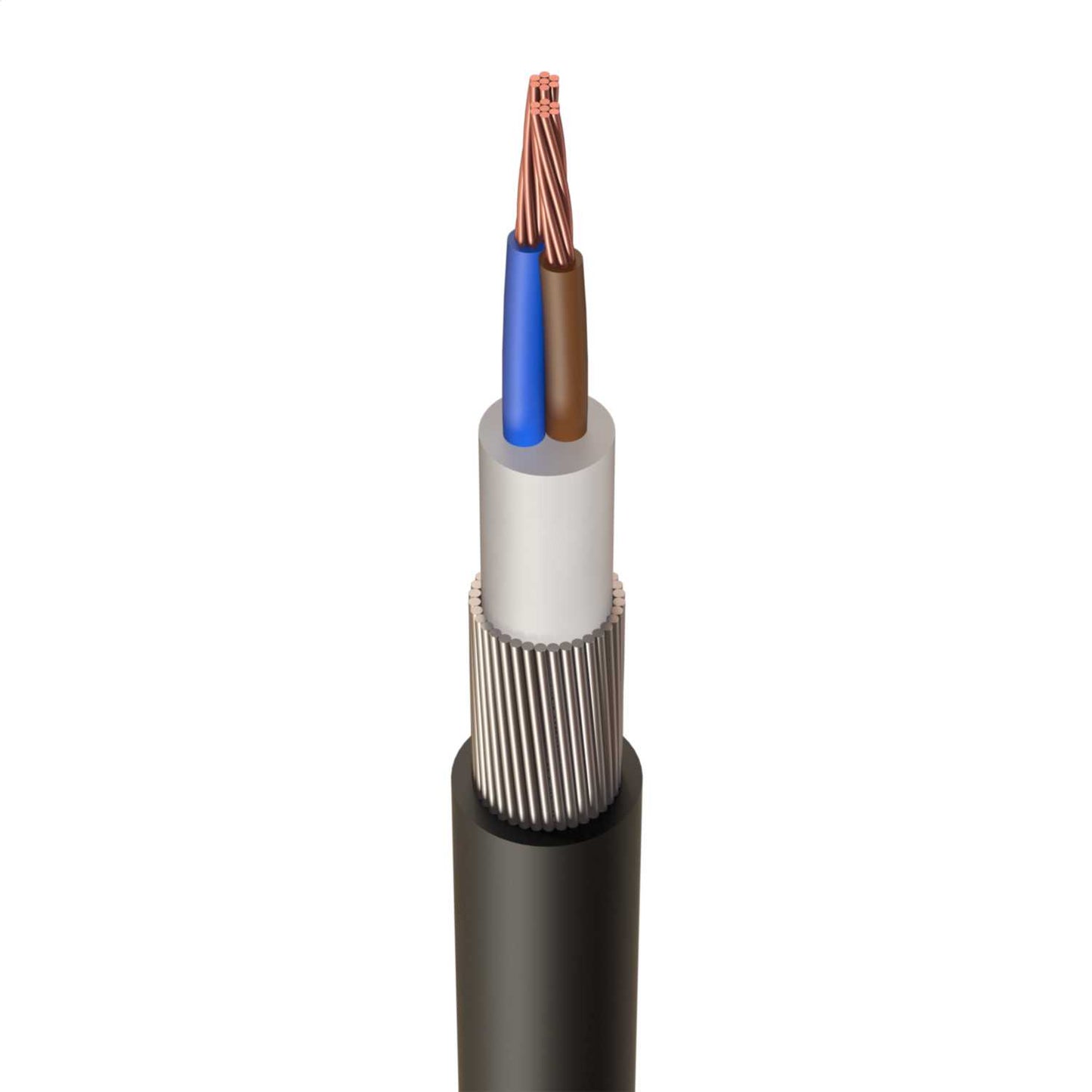 2.5mm² 2 Core Lsoh SWA Xlpe Armoured Cable (Cut Length Sold By The Mtr)