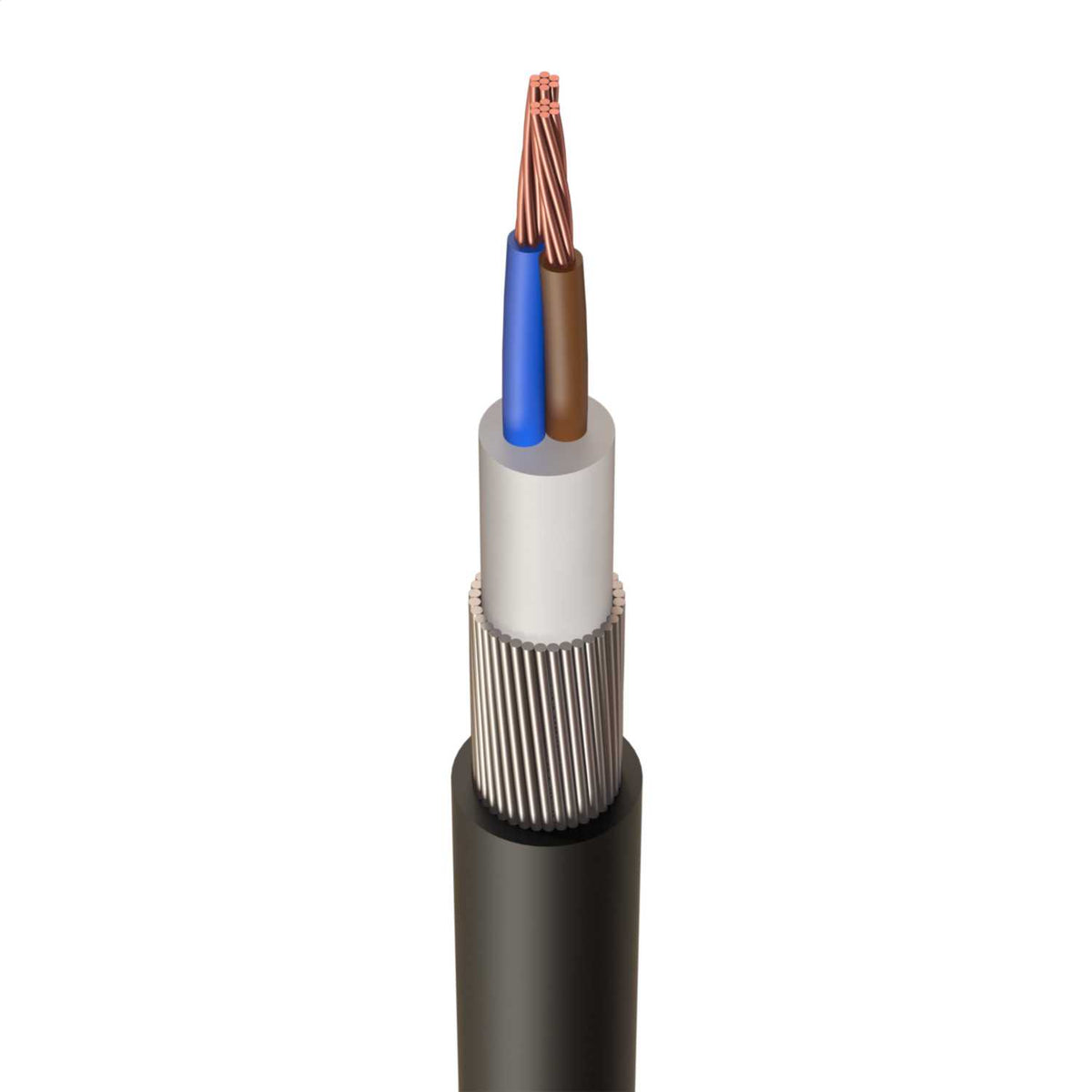 4mm² 2 Core PVC SWA Xlpe Armoured Cable (Cut Length Sold By The Mtr)