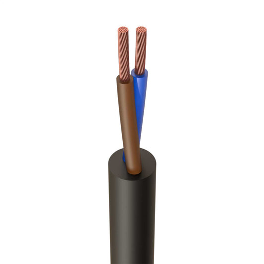 1.5mm² 2 Core HO7RNF Rubber Flexible Cable (Cut Length Sold By The Mtr)