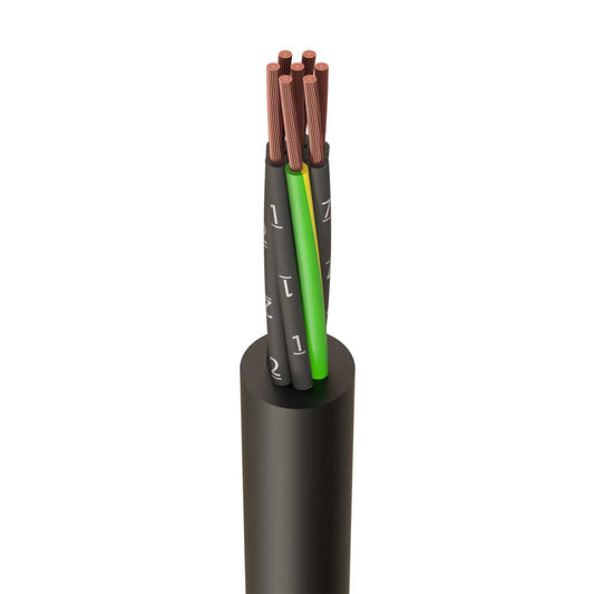 1.5mm² 7 Core HO7RNF Rubber Flexible Cable (Cut Length Sold By The Metre)