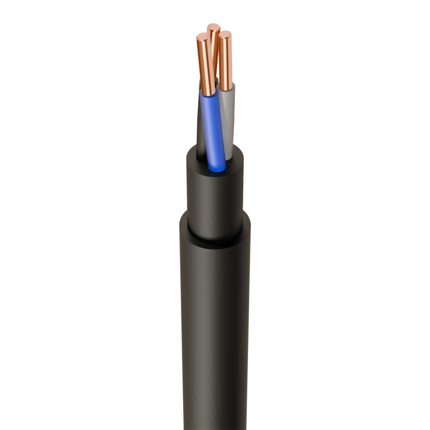 6mm² 3 Core Power and Control Cable Black (50m Reel)