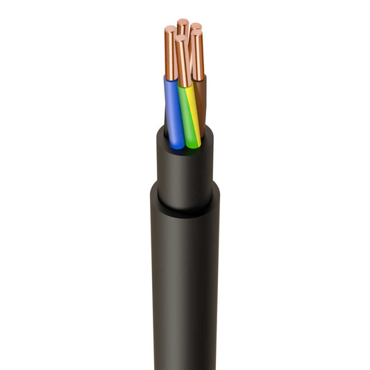 4.0mm² 5 Core Power and Control Cable Black (Cut Length Sold By The Metre)
