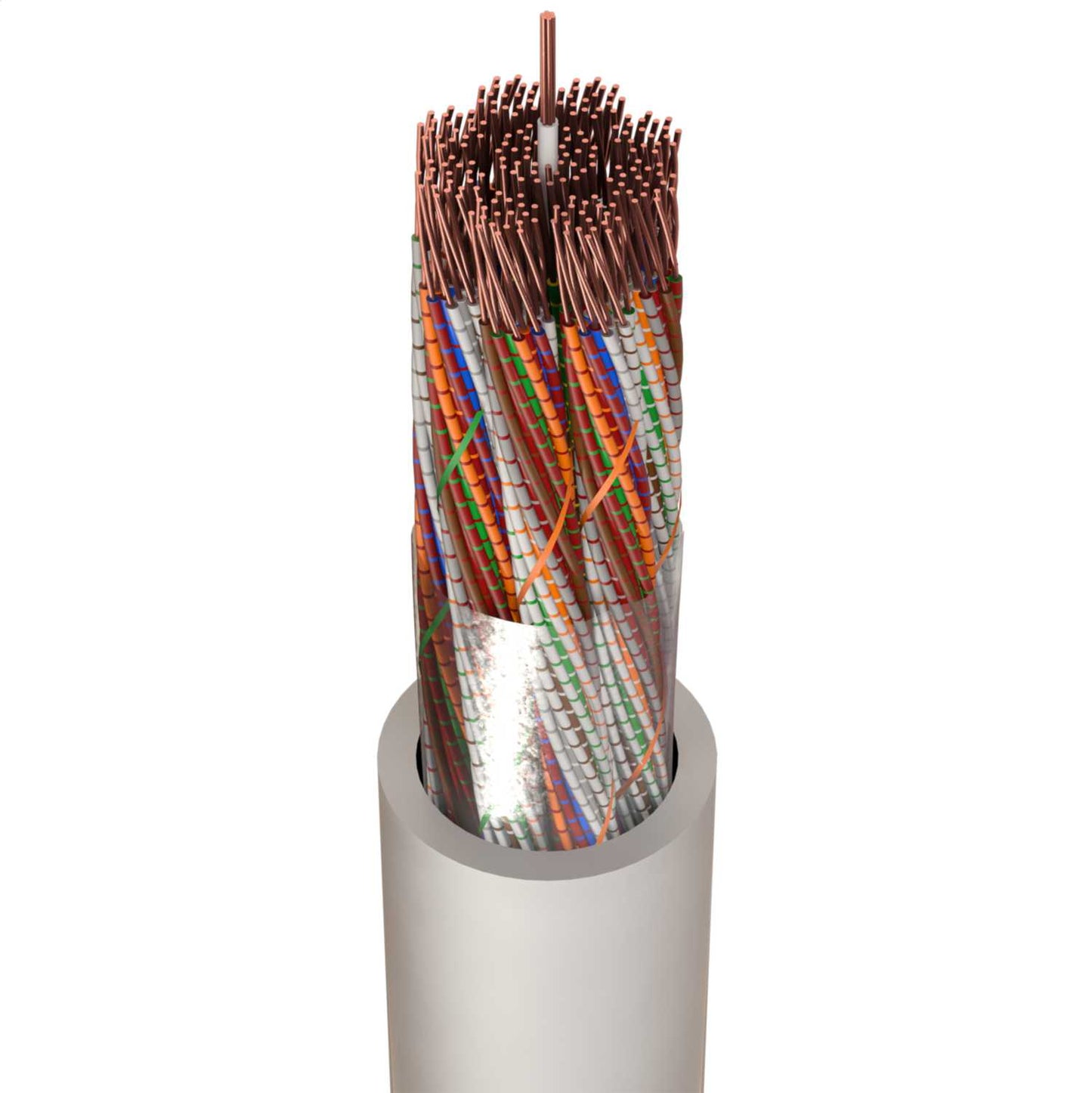 CW1308 100 Pair + E Telephone Cable White (Cut Length Sold By The Metre)