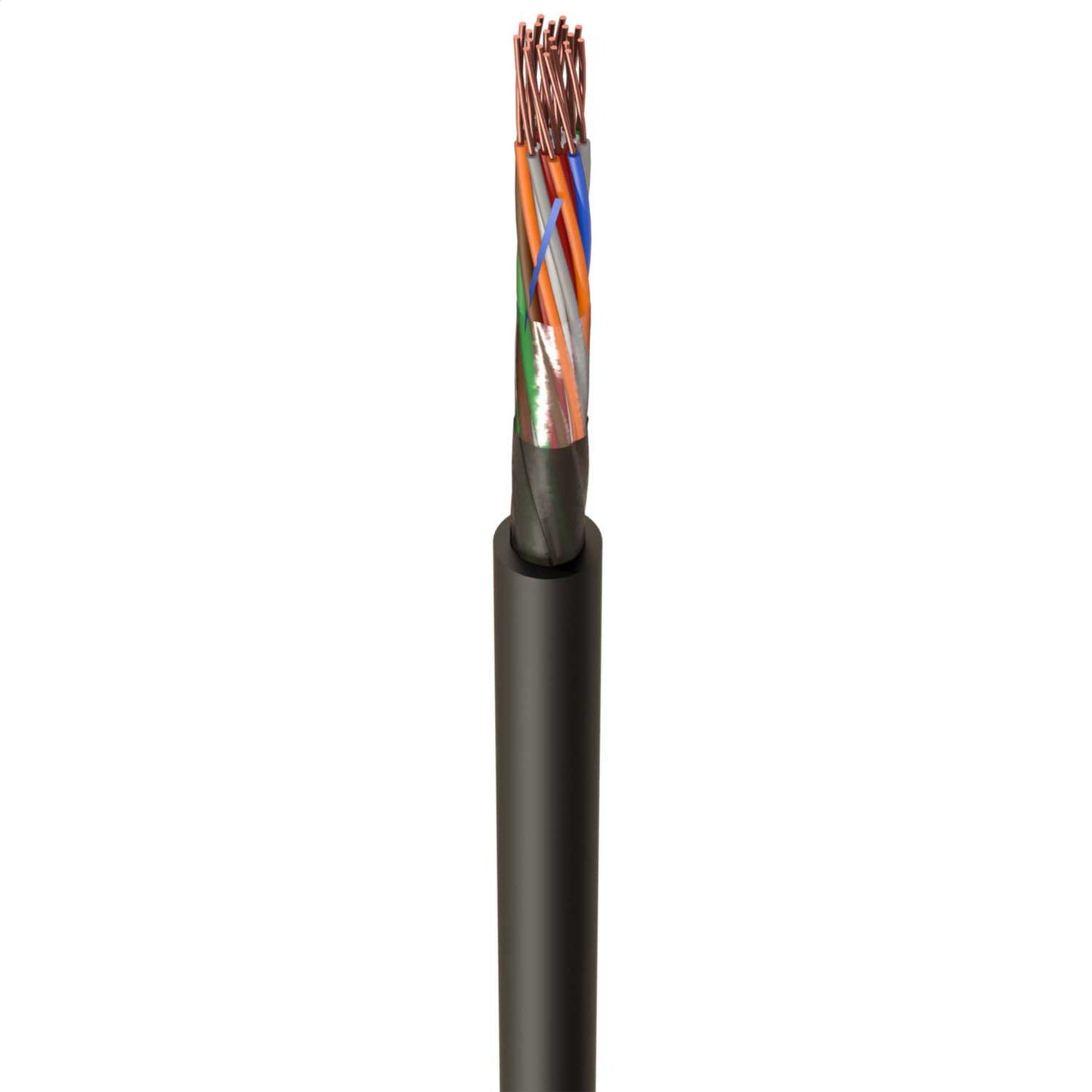 CW1128 10 Pair Telephone Cable Black (Cut Length Sold By The Metre)