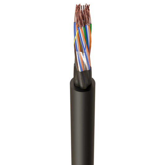 CW1128 20 Pair Telephone Cable Black (Cut Length Sold By The Metre)