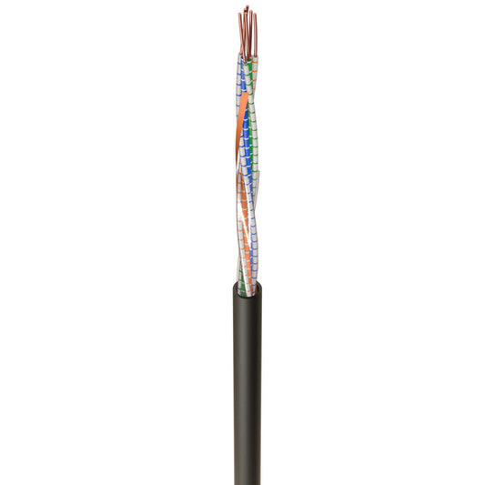 CW1308 3 Pair Telephone Cable Black (100m Drum)