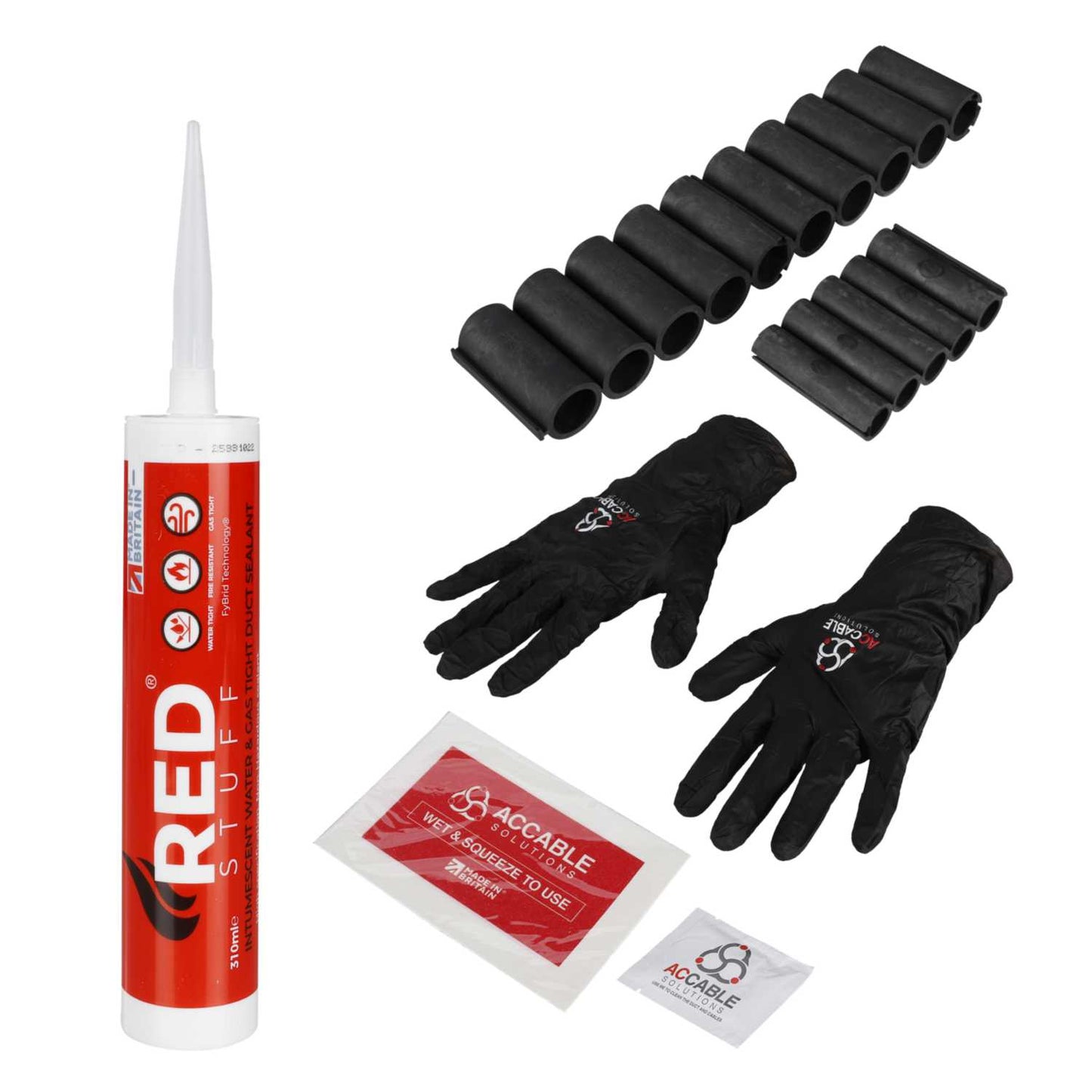 AC Cable Solutions Duct Seal FR (Fire Resistant) RedStuff Cable Duct Sealing System 100mm