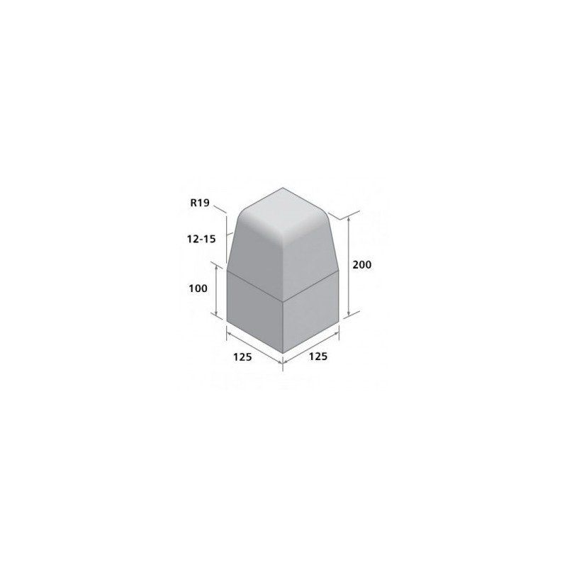 BRADSTONE HALF BATTERED EXTERNAL ANGLE LARGE KERB CHARCOAL 40430